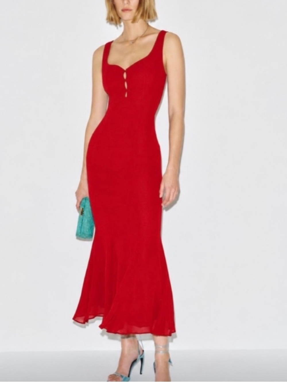 Reformation Laine Dress in Red